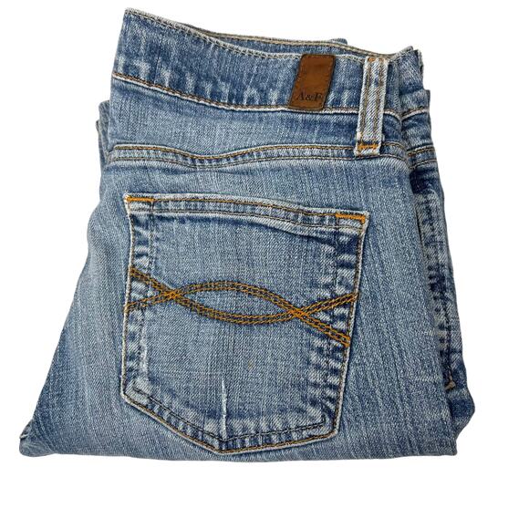 ABERCROMBIE & FITCH Erin Perfect Stretch Retro Slim Jeans 2 Short Retro Western - Picture 1 of 8